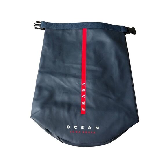 NWOT Prada luna rossa ocean red tab backpack bag unisex Navy - Picture 8 of 11